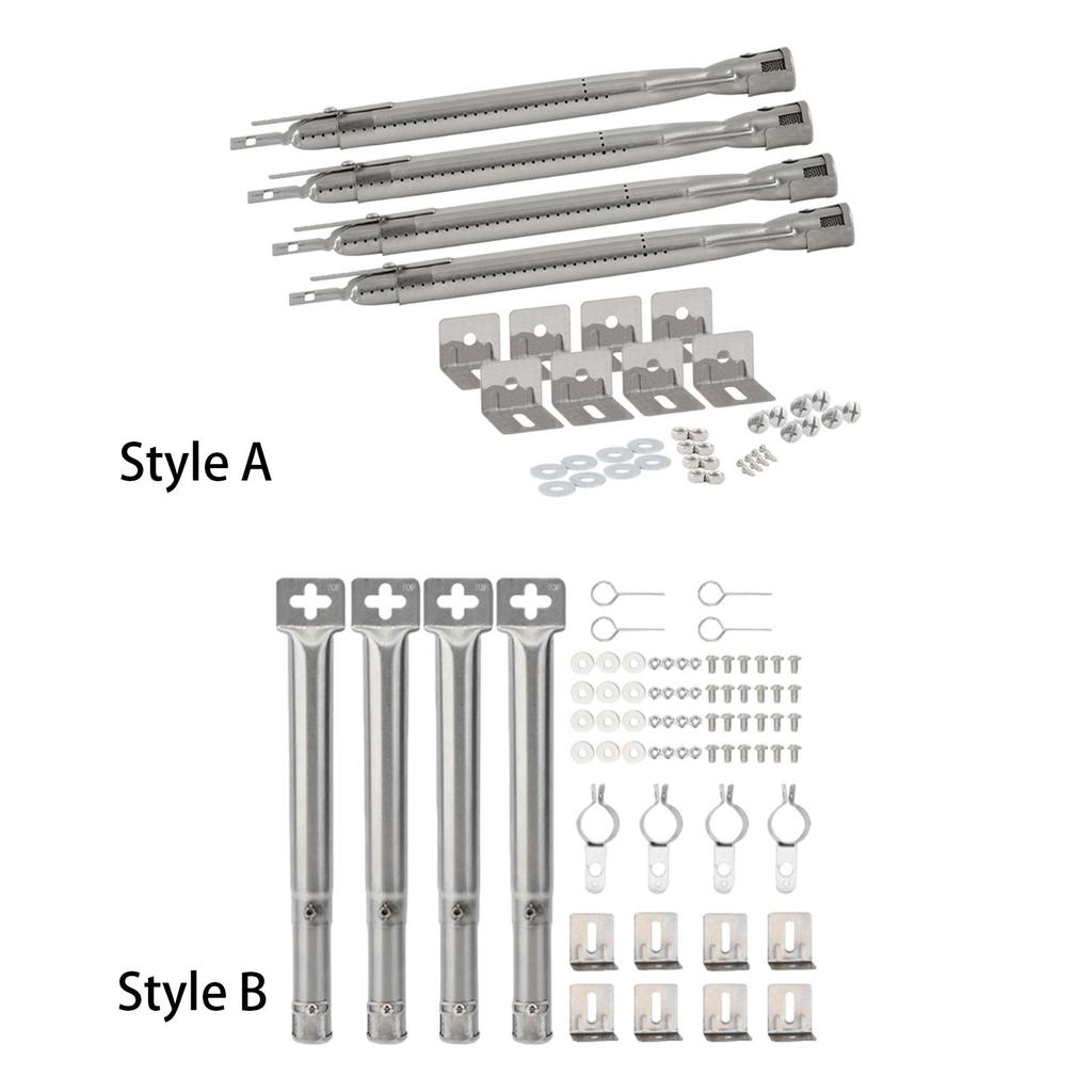Durable Stainless Steel Grill Pipe Burner Tube Replacement for BBQ Gas Grills Outdoor Cooking Barbecue Replacement Parts