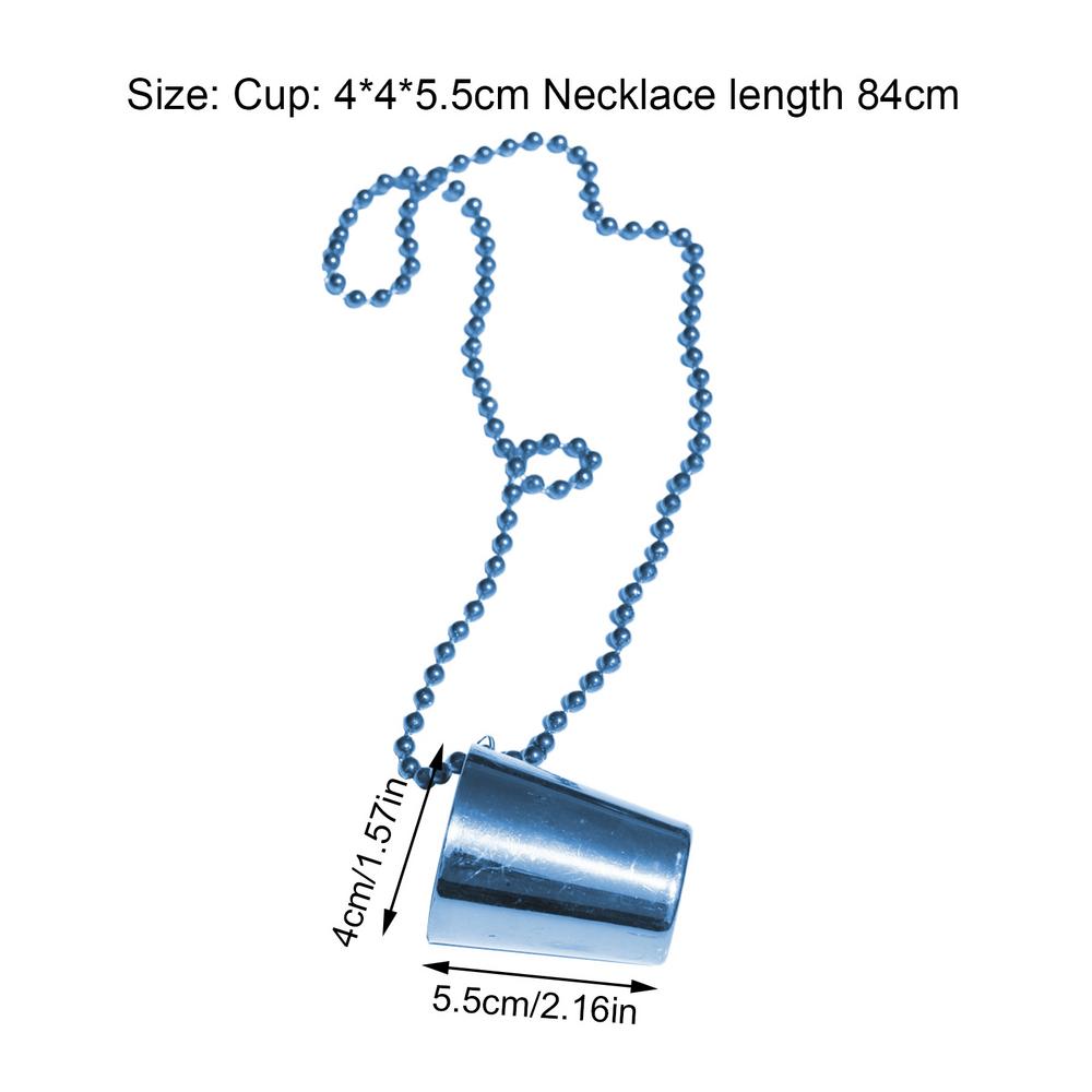 Bachelorette Bride Party Shot Glasses Necklace Cups Plastic Shot Glass Beaded Necklace For BBQ Beach Holidays Party Decoration