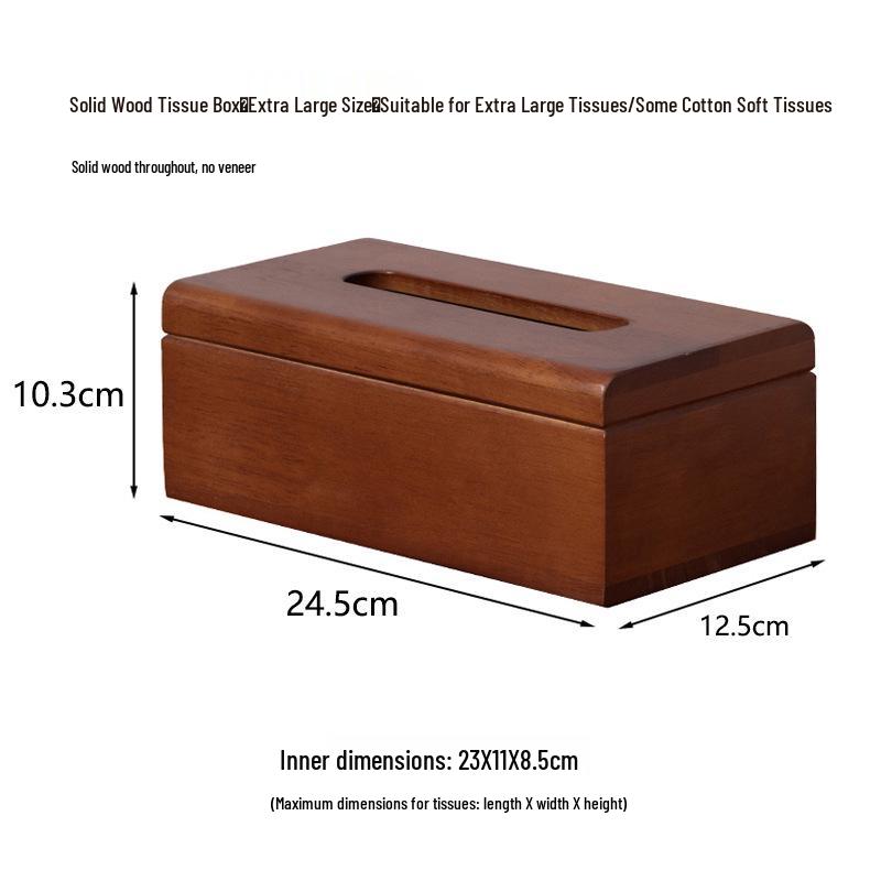 Nussbaumfarbene magnetische Holz-Taschentuchbox - Moderner chinesischer Stil für Ess- und Wohnzimmer oder Hotelnutzung