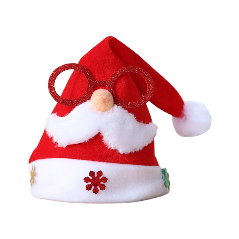 Parent Kids Christmas Beanie Winter Knitted Santa Hat for Adult Children Cosplay
