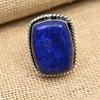 Dámský prsten Lapis Lazuli Gemstone Ručně vyráběný 925 Sterling Silver Prsten