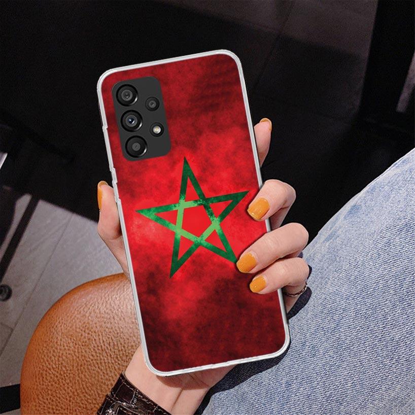 Morocco Flag Phnoe Case for Samsung Galaxy A17 A37 A57 A16 A26 A36 A56 A15 A14 A13 A55 A54 A53 A35 A34 A33 A25 A24 A23 A52 Galax