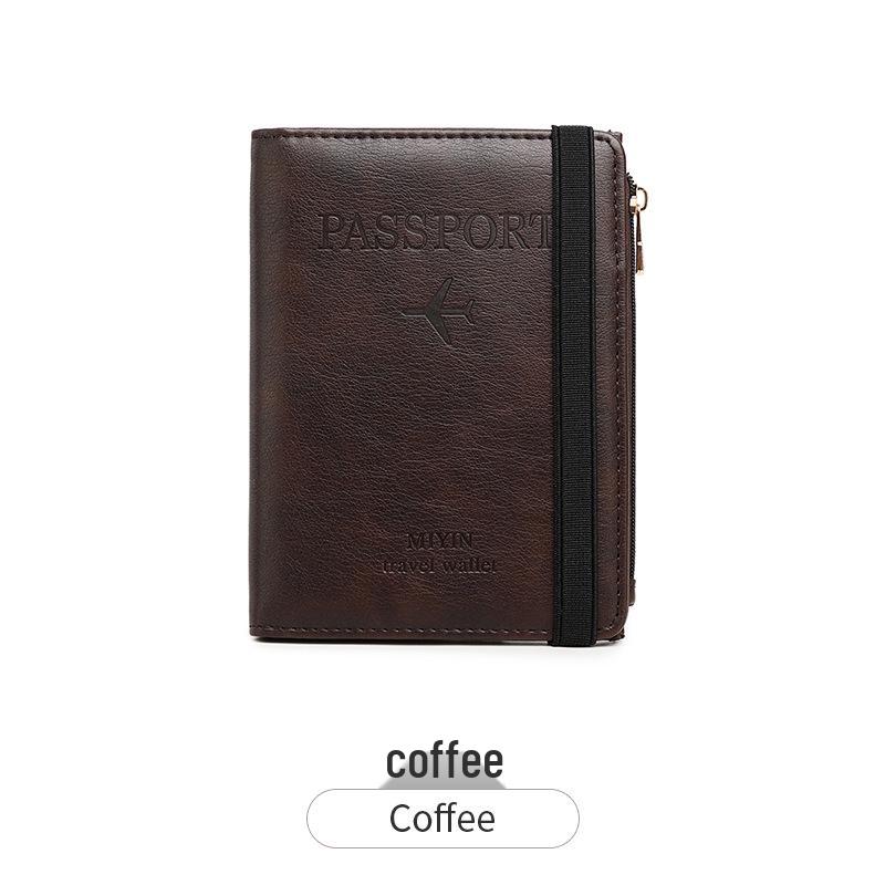 2024 Damen RFID Diebstahlsichere Reisepass-Tasche - Multifunktional, Schlicht, Einfarbig Reisehalter