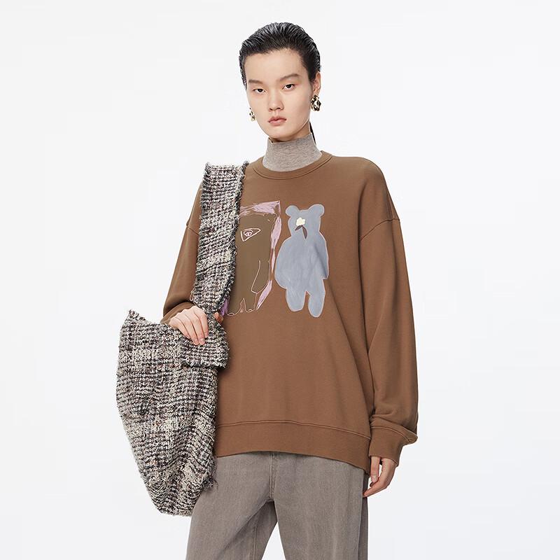 

JNBY 2024 Winter Loose Fit Round Neck Sweatshirt