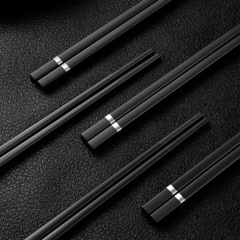 Premium Alloy Chopsticks with Decorative Ring