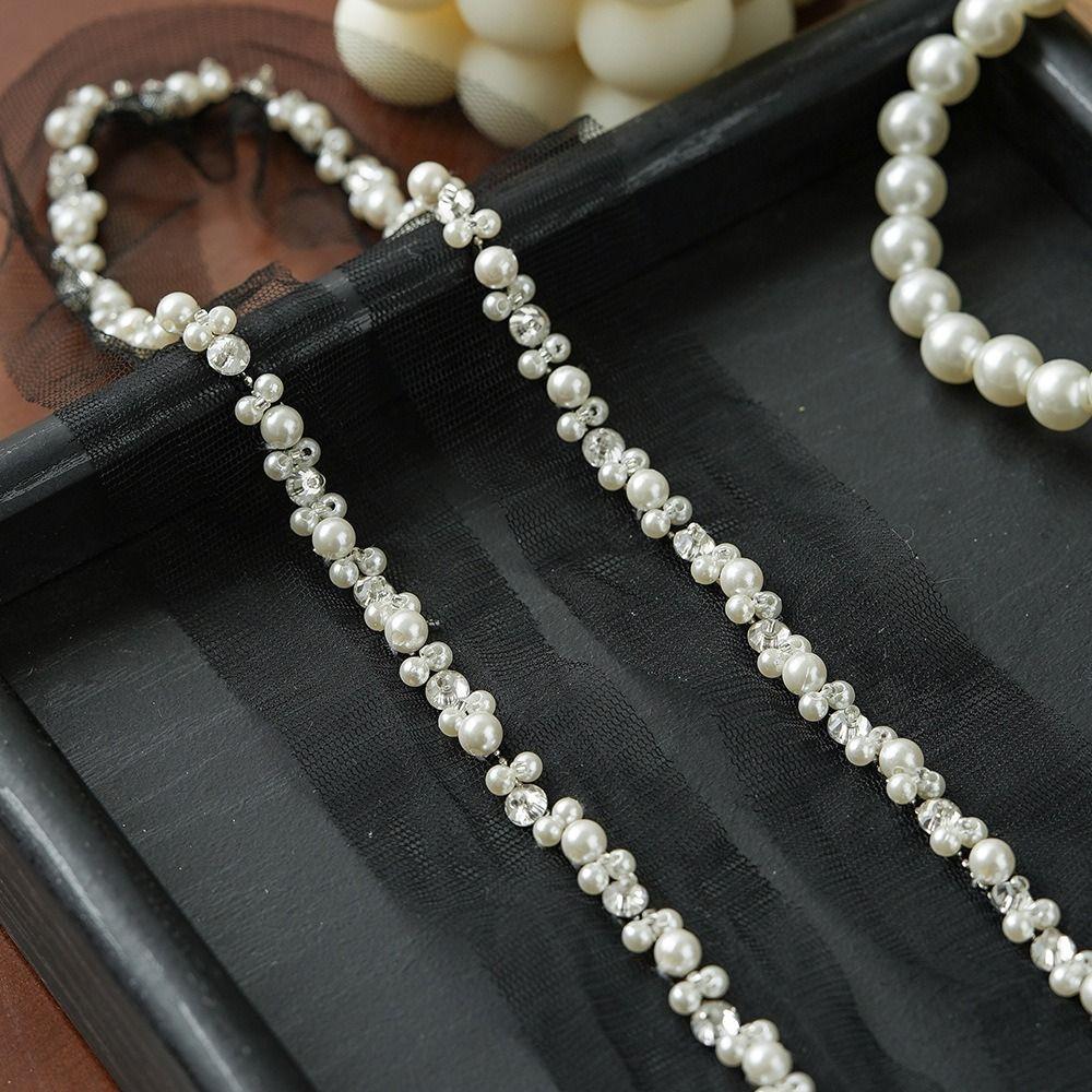 Rhinestone Pearl Beaded Trim Width 3.5/4cm Lace Trim Lace Trim Ribbon DIY Sewing