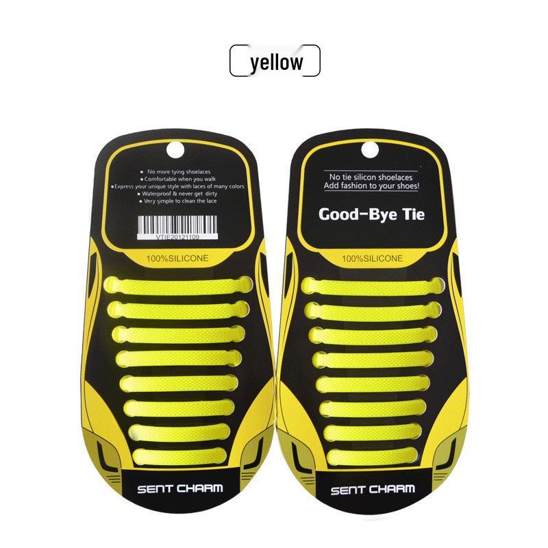 Colorful No-Tie Silicone Elastic Shoelaces - I-Shaped Design for Adults & Children