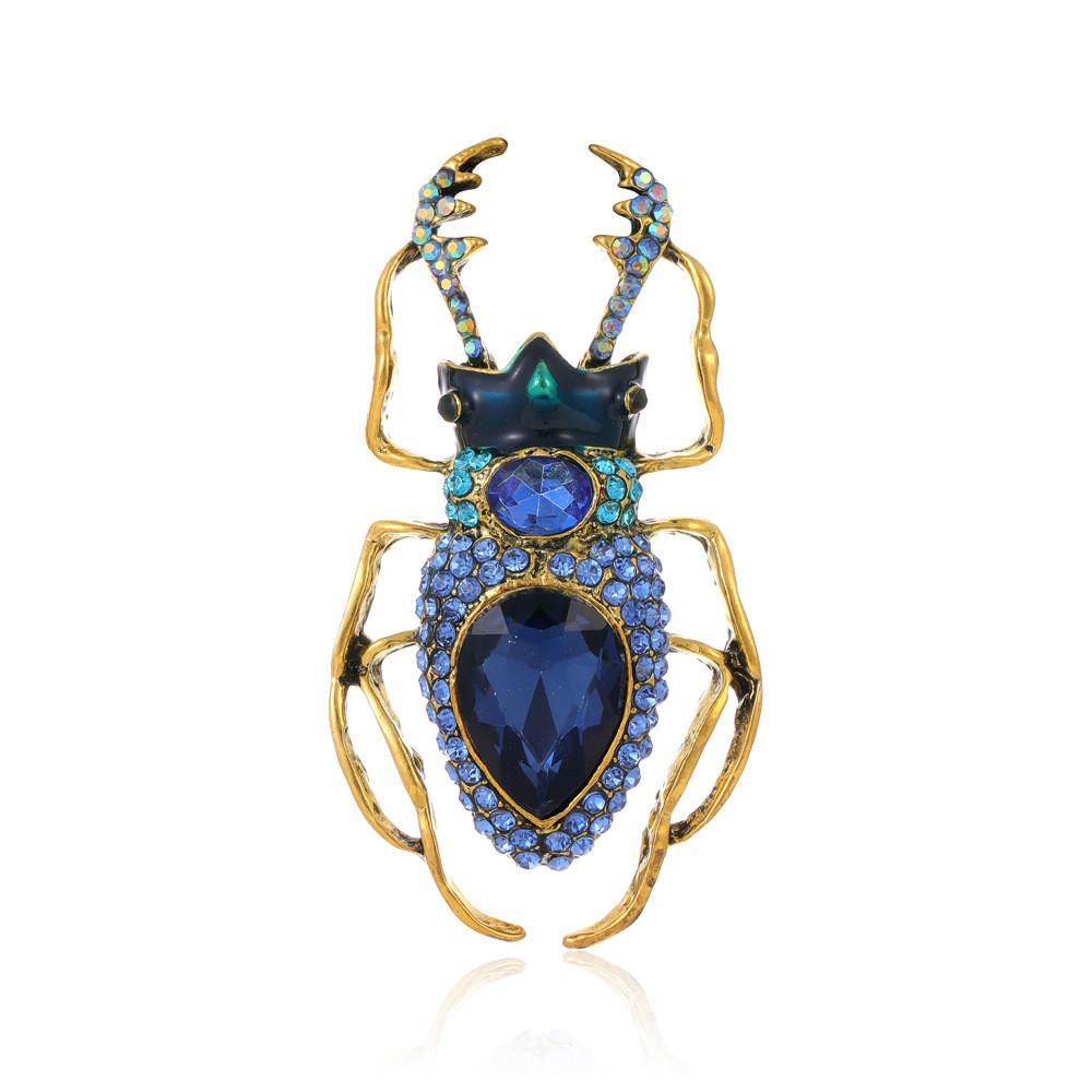 

Insect With Rhinestones Alloy Animal Pin For Unisex Fashion Accessory синій