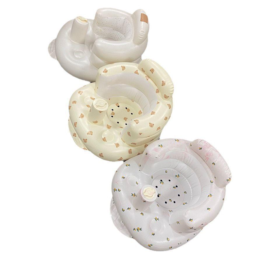 New PVC Inflatable Baby Learning Chair: Portable Outdoor Infant Sofa & Bath Seat