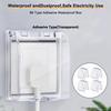 Waterproof Transparent Socket Boxes Set of 4 Pieces with Self Backing Splash Proof Covers for Outlet Protection