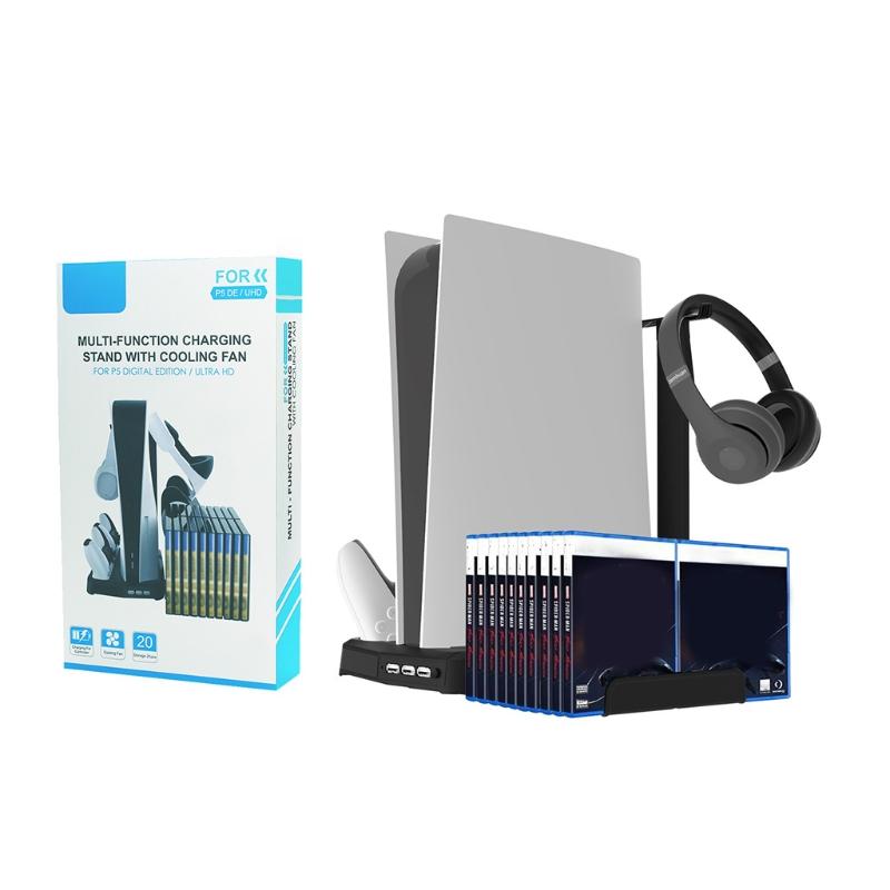 Vertical Stand for  Console and  5 Edition Charging Station Dock with  Controller Charger Port