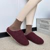 Season's New Autumn and Winter Baotou Warm and Non-slip Home Thick-soled Slippers Wear Simple Fluffy Cotton Half Slippers Women