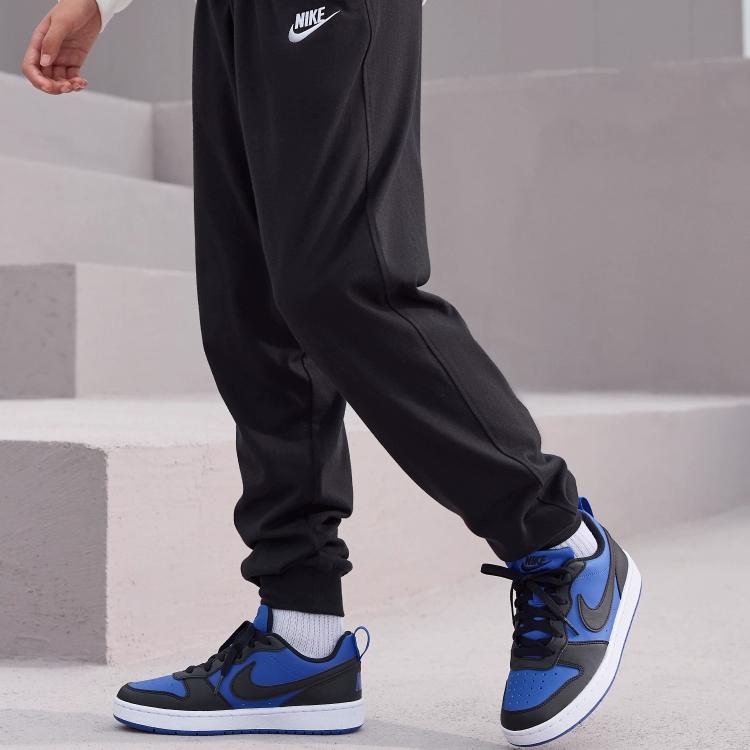 New Nike Court Borough Recraft Anti Slip Wear Resistant Low Top Kids' Skateboarding Shoes Blue Black White Unisex HM6293-480