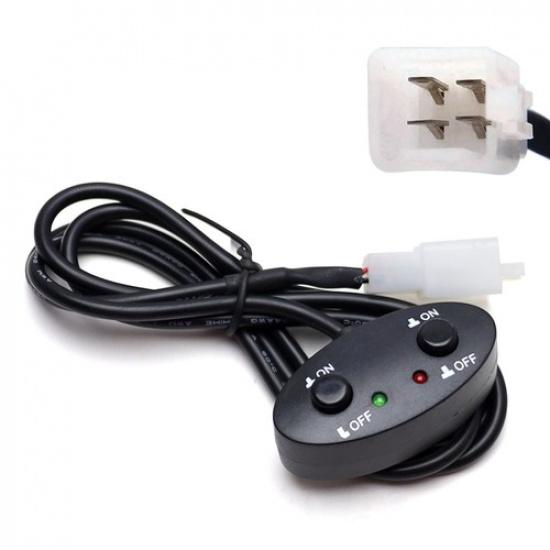 

(1) Oval Shape 12V Push Button Dual Switch with Red LED Indicator Lights