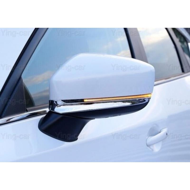 Chrome Rearview Side Mirror Cover Trim Strips Steel For Mazda CX5 CX-5 2017-2025