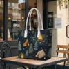 Camping Theme Stylish Tote Bag Outdoor Casual Daily Shoulder Bag