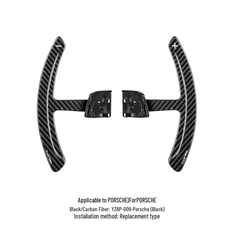 True Carbon Fiber T-Carbon Shift Paddles for Cayenne, Panamera, and Taycan Mac