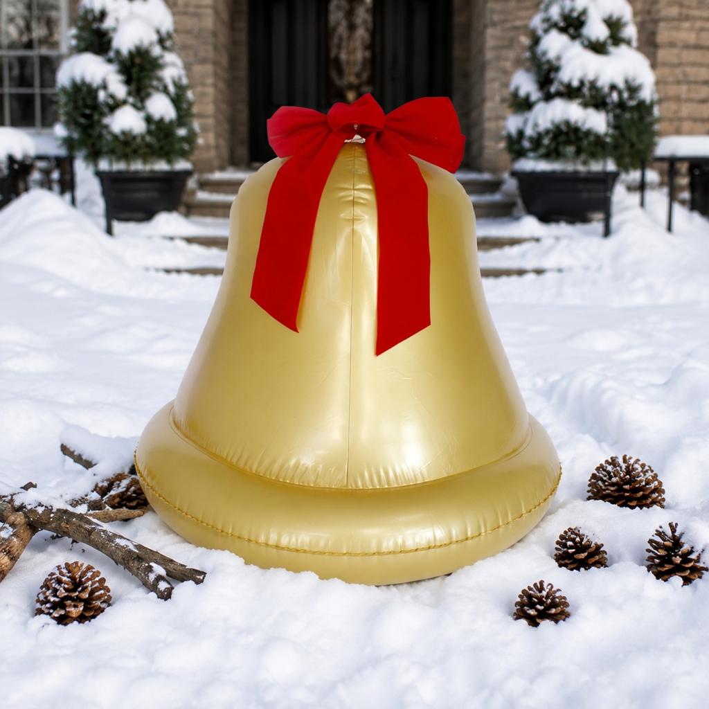 505040 Cm Christmas Inflatable Bell, Blow Up Bell Decoration for Holiday