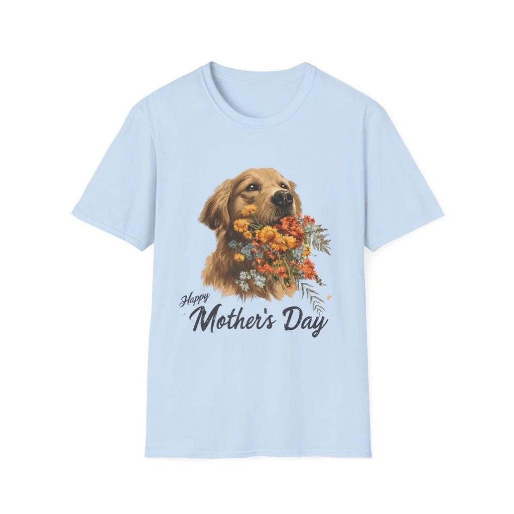 Golden Retriever Mother's Day T-Shirt Funny Graphic Tee Womens Gift