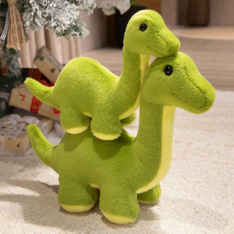 Cartoon Green Dinosaur Series Plush Toys Soft Lifelike Tyrannosaurus Stegosaurus Triceratops Doll Cute Kids Companion Doll
