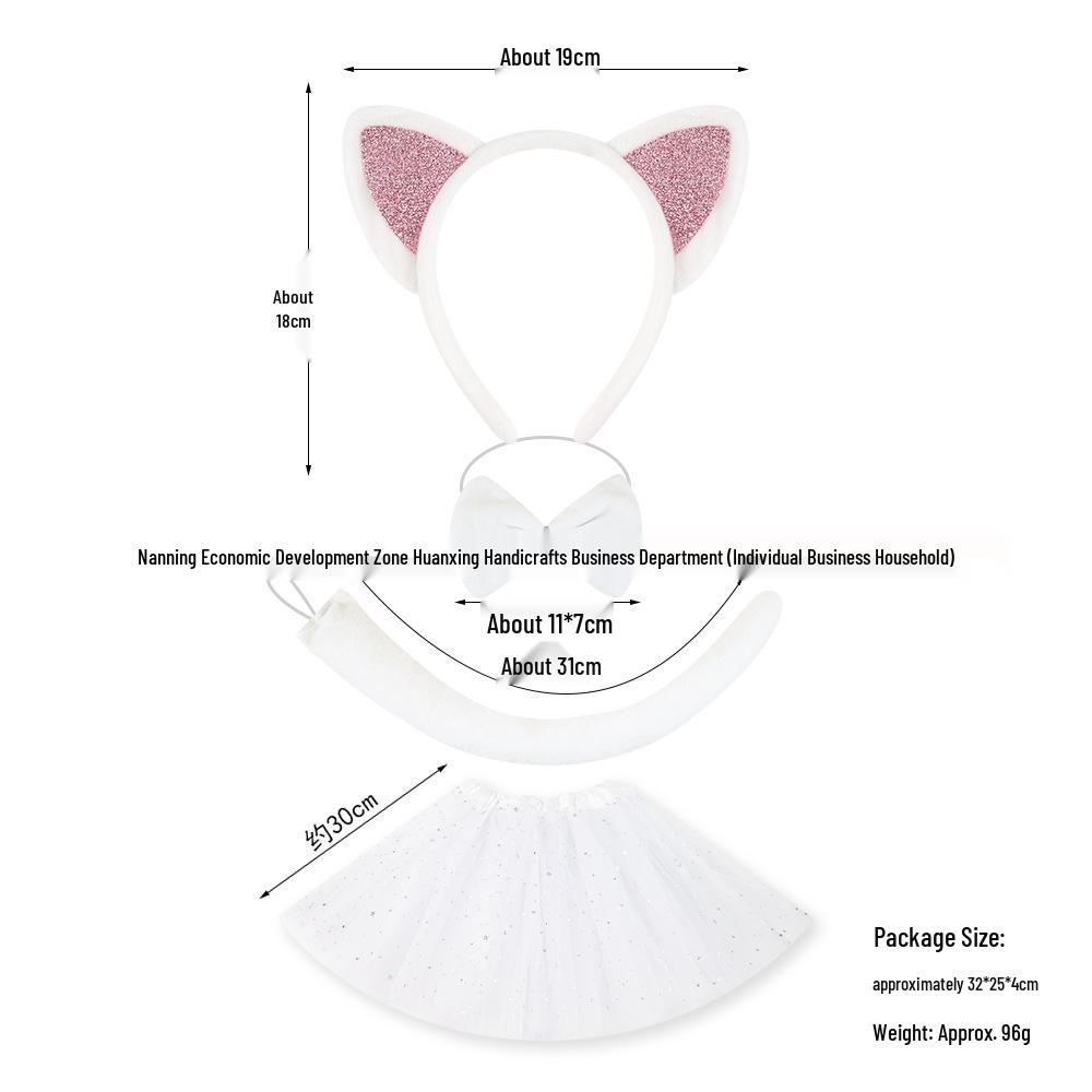 Child's Halloween Plush Cat Ear Headband