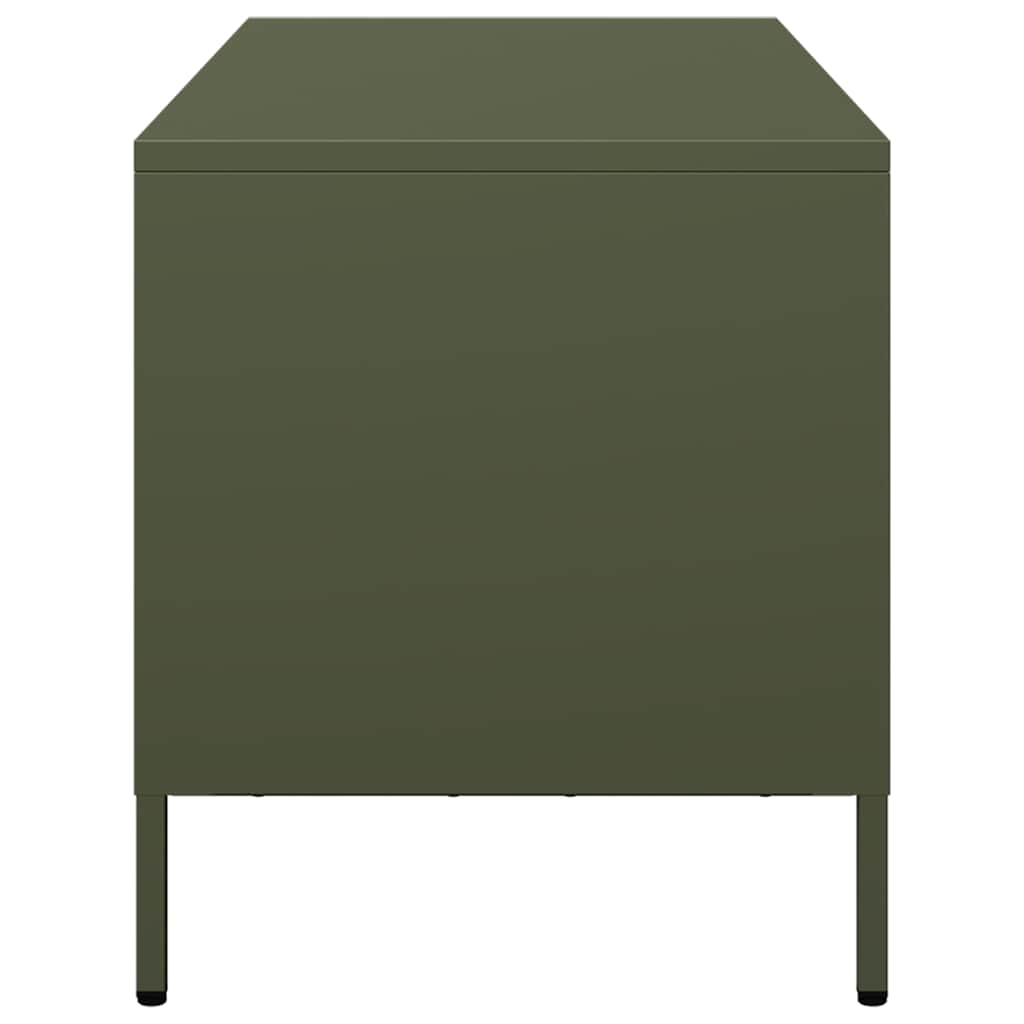 Vidaxl Mobile TV, Oliva, 101,5X39X43,5 Cm, Acciaio Laminato a Freddo