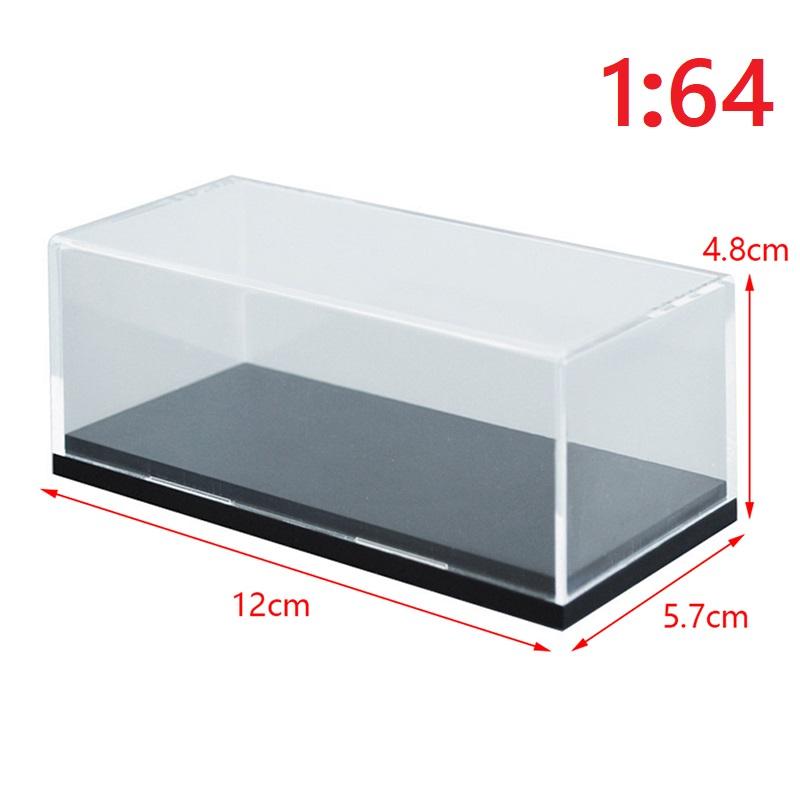 1/43 Transparent Acrylic Hard Cover Case Display Box For Car Model Figure Collectible Miniature Storage Box Dustproof