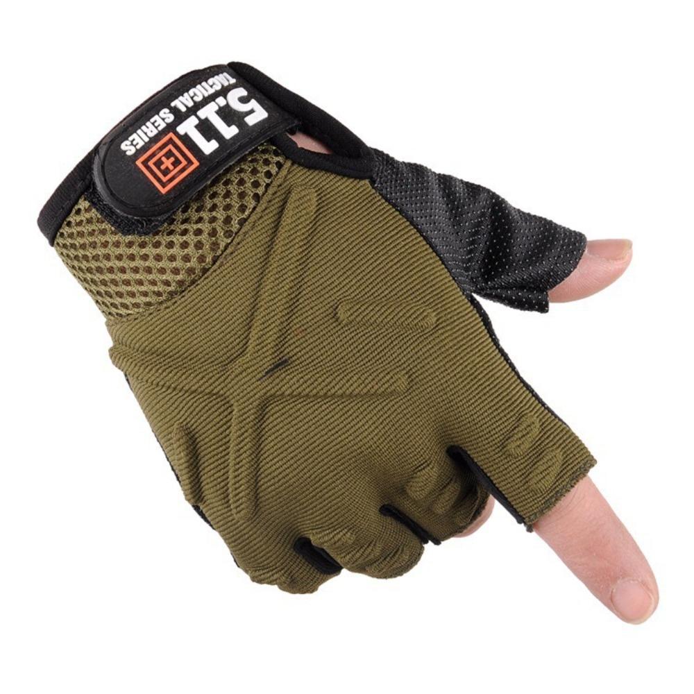 Fitness Gloves Outdoor Military Fans Cycling Sports Tactical Training Adventure Protection Multifunctional Knitted Gloves Half Finger