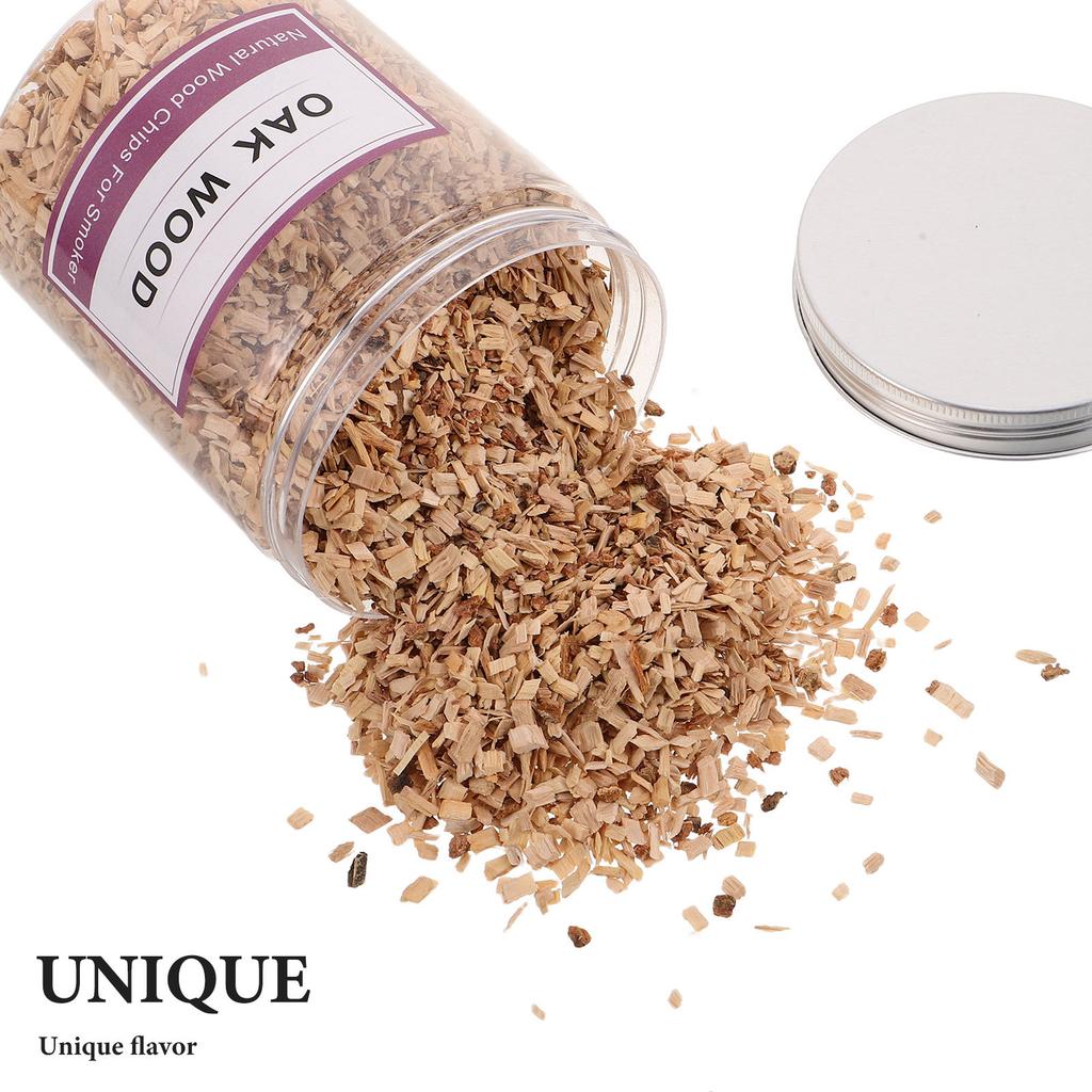 Oak Wood Chips for Smoking Cocktails and Grilling, Wood Chips for Drinks, Old Fashioned, Whiskey, Bourbon, 0.28lb-0.3lb In Jar