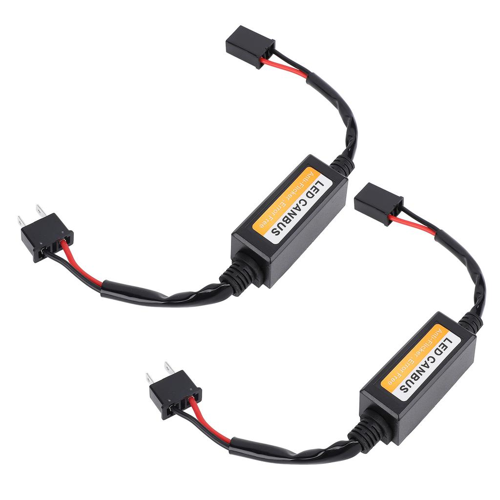 2PCS H7 LED Headlight Decoder Water Resistant Plug and Play Anti Flicker Canbus Error Decoder