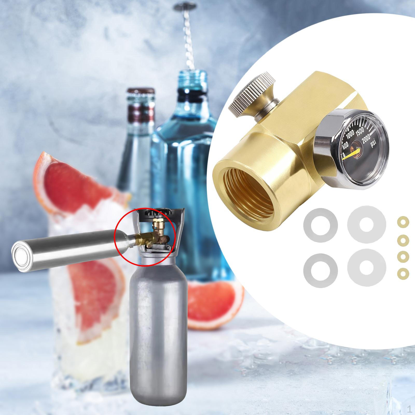 Adattatore Connettore Ricarica CO2 Cilindro Bottiglia Accessori, Compatto, Sostituzione Pratica con 2000PSI