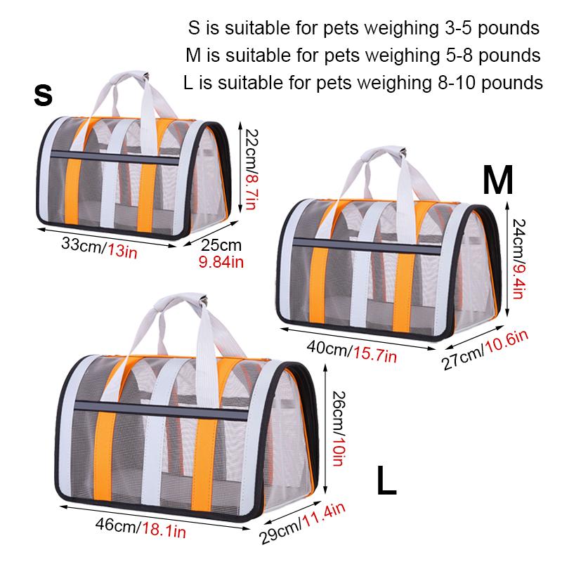 Breathable Cat Outing Bag for Pet Dog, Summer Skew Straddle, Portable, Foldable, Small and Medium-sized Dog Cage