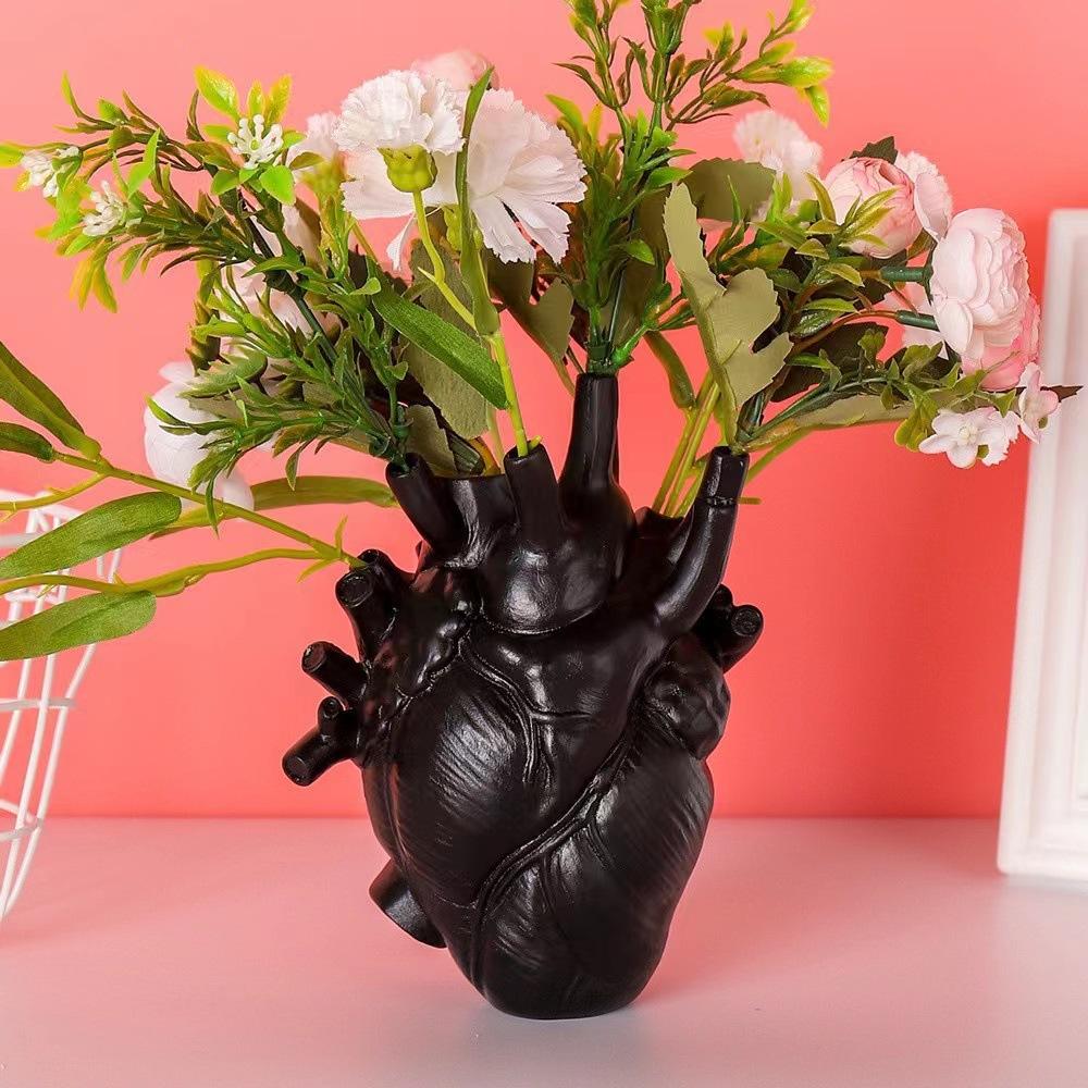 Heart Shaped Flower Pot Decoration Home Garden Design Creative Heart Simulation Flowerpot Ornament