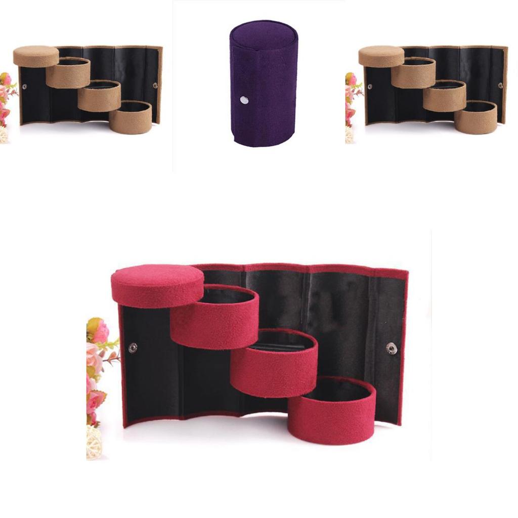 Portable Jewelry Display Box Organizer With High Quality Velvet For Travel Enthusiasts