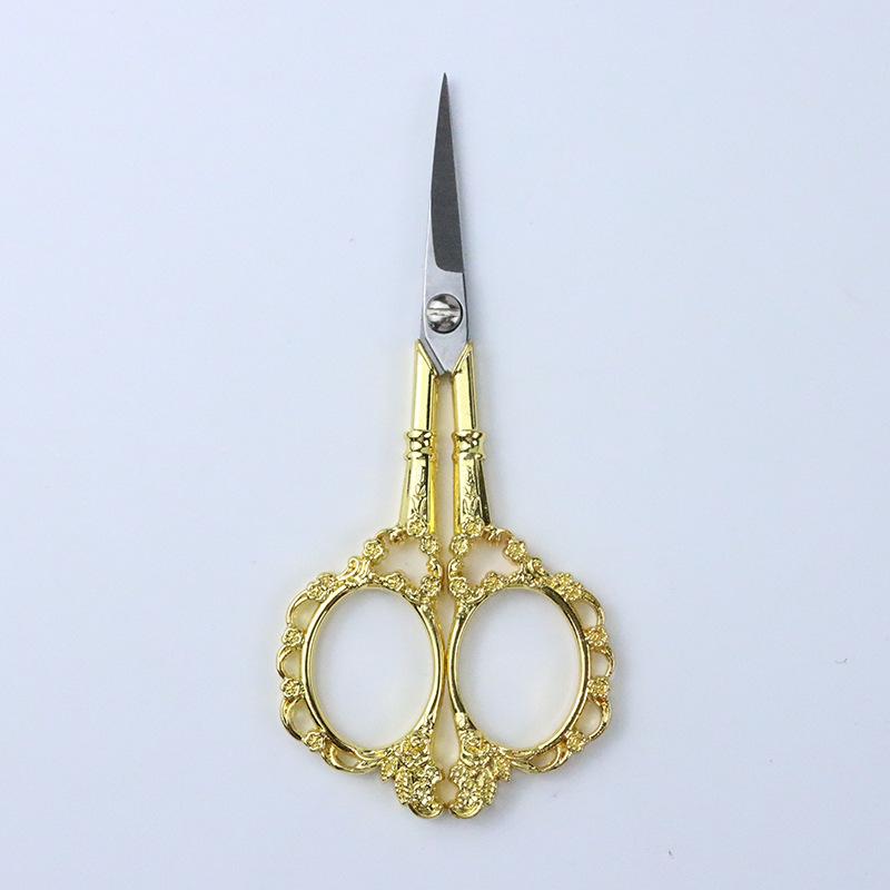 Retro Plum Blossom Stainless Steel Multi-purpose Scissors for Embroidery, Tea Bags, Sewing, and Office Use.