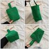 Simple Cute Letter Wrist Bag Pocket Storage Bag Handbag Mini Tote Bag Cloth Bag Canvas Bag