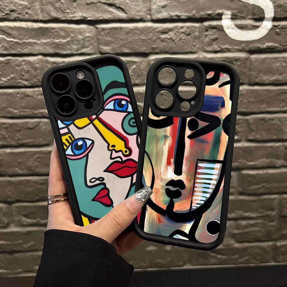 Picasso Abstract Art Painting Phone Case For Iphone 17 16 Pro Max 15 14 13 12 11 Plus Cover Soft TPU
