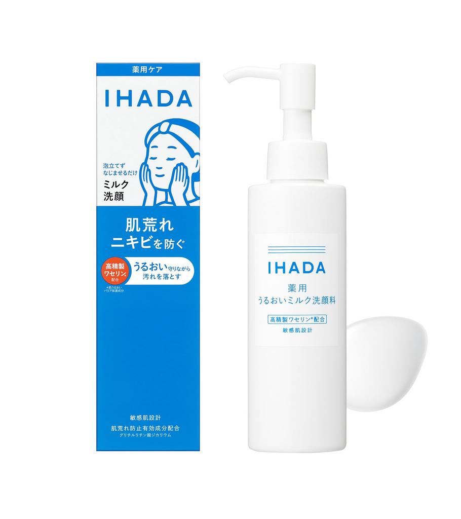 Ihada Medicated Moisturizing Milk Facial for and sensitive moisturizing 140mL Cleanser, rough, dark, skin, non-foaming, [Quasi-drug],