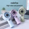 Portable USB Rechargeable Mini Fan with Digital Display for Students and Desktop Use
