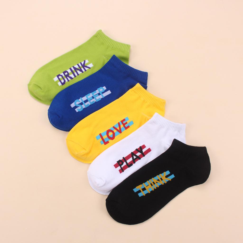 5 Pairs/Lot Women Girls Fashion Casual Vintage Cotton Socks Summer Ankle Socks