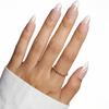 Hochwertige tragbare künstliche Nägel im Mandel-Nude-French-Stil – mittellange und lange Nagelspitzen