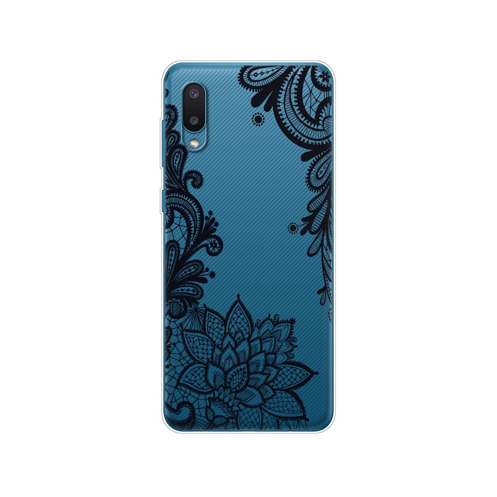 For Samsung A02 M02 Cover Soft Silicon Tpu Phone Back Case For Samsung Galaxy A02 Galaxy M02 SM-A022G A022 Bumper 6.5inch Flower