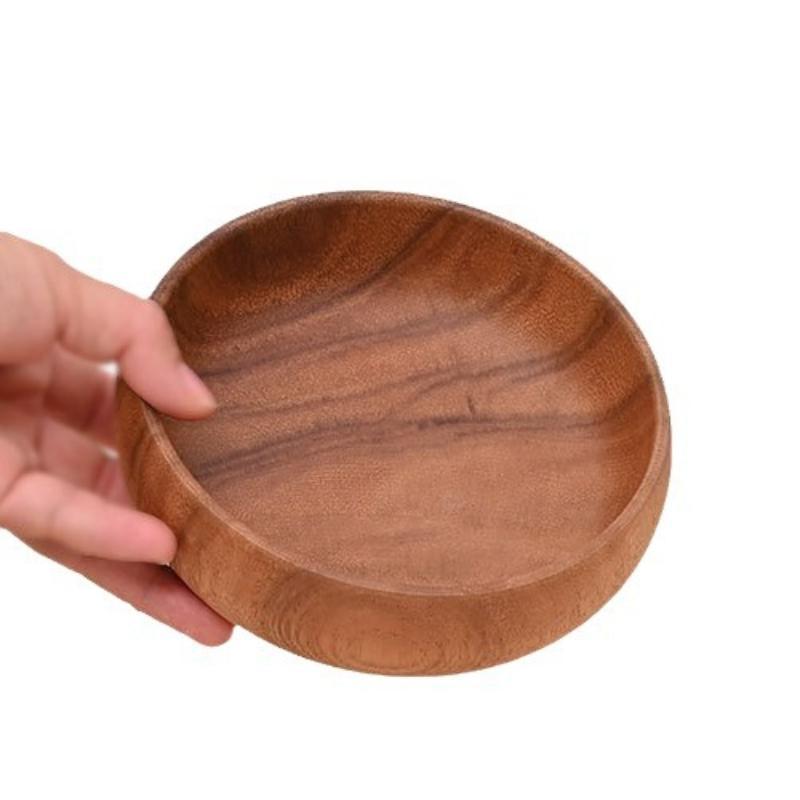 New Solid Wood Bowl Wooden Handmade Bowls For Eating Tableware For Dessert Fruit Salad Mixing Rice