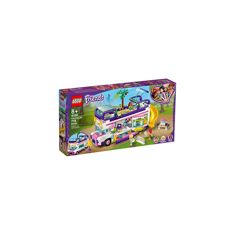 LEGO Friends Happy Bus Set 41395 with Colorful Design, Fun Accessories, and Building Blocks