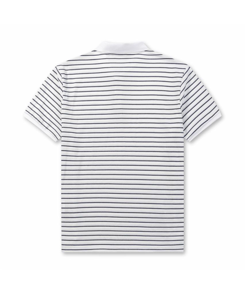 BRENTWOOD [Life Performance] Striped Polo Neck T-Shirt Brtam26002Whx