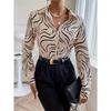 Women'S Spring Autumn Long Sleeve Striped Elegant Blouse