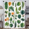 Green Plant Turtle Back Bamboo Window Curtain for Room 2 Panel Curtains for Bedroom Halloween Decoration Partition Shades Living