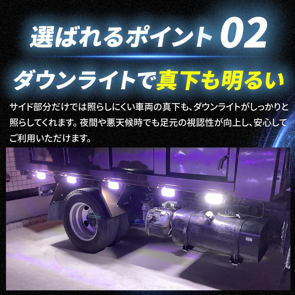 Takenous Takemura Shokai LED Side Marker Marker Pack of for Trucks Downlights, Lamps, 24V, 10, (White)