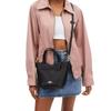 Coach Hanna 18 Magnetic Snap Double-Sided Leather Bucket Bag Women Bags Gold Black CR168-IMBLK