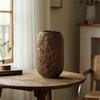 Tabletop Vase Bronze-Brown Decorative Vessel Vintage Decor Tall for Living